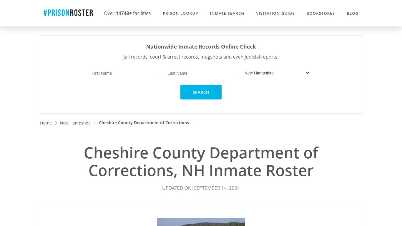 Cheshire County Department of Corrections, NH Inmate Roster